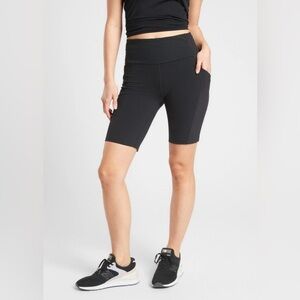 ATHLETA Excursion Hybrid Ribbed 9 Inch Bike Shorts Sz S Black Hiking